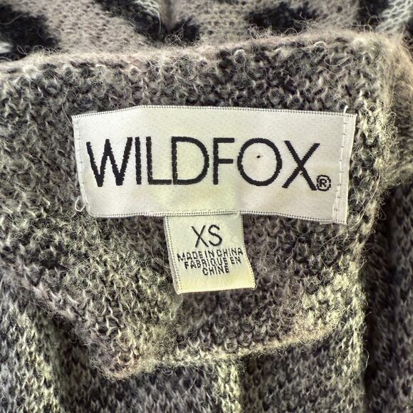 Wildfox Leopard Animal Print Wool Alpaca Mohair Blend Oversized Cardigan | XS - Picture 4 of 11